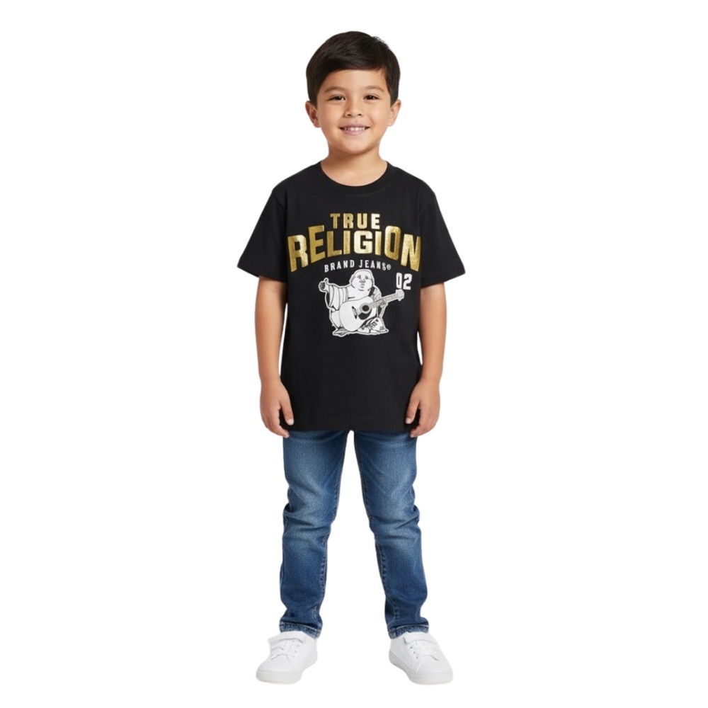 True Religion Buddha Logo Kids T Shirt